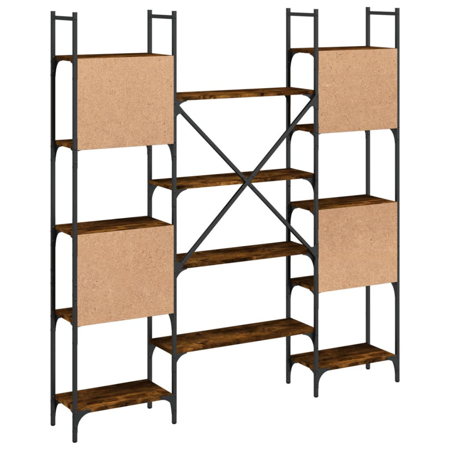 Boekenkast 155,5X24X166,5 Cm Bewerkt Hout Kleurig Gerookt eiken