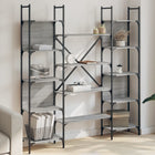 Boekenkast 155,5x24x166,5 cm grijs sonoma eiken