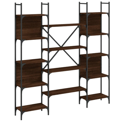 Boekenkast 55,5X24X66,5 Cm Bewerkt Hout Bruineikenkleurig 155.5 x 24 x 166.5 cm bruin eikenkleur