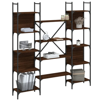 Boekenkast 55,5X24X66,5 Cm Bewerkt Hout Bruineikenkleurig 155.5 x 24 x 166.5 cm bruin eikenkleur