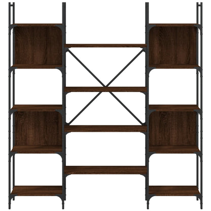 Boekenkast 55,5X24X66,5 Cm Bewerkt Hout Bruineikenkleurig 155.5 x 24 x 166.5 cm bruin eikenkleur