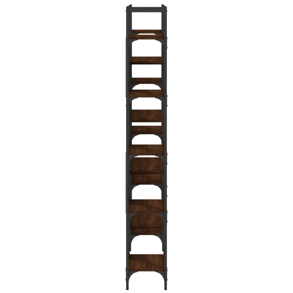 Boekenkast 55,5X24X66,5 Cm Bewerkt Hout Bruineikenkleurig 155.5 x 24 x 166.5 cm bruin eikenkleur