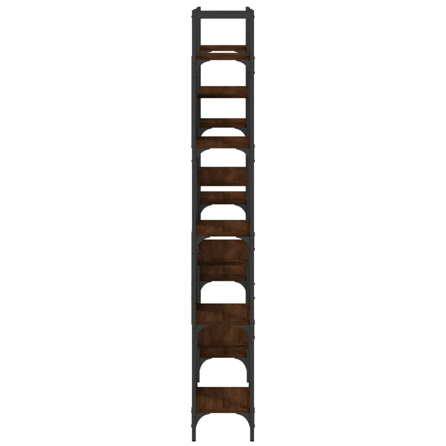 Boekenkast 55,5X24X66,5 Cm Bewerkt Hout Bruineikenkleurig 155.5 x 24 x 166.5 cm bruin eikenkleur