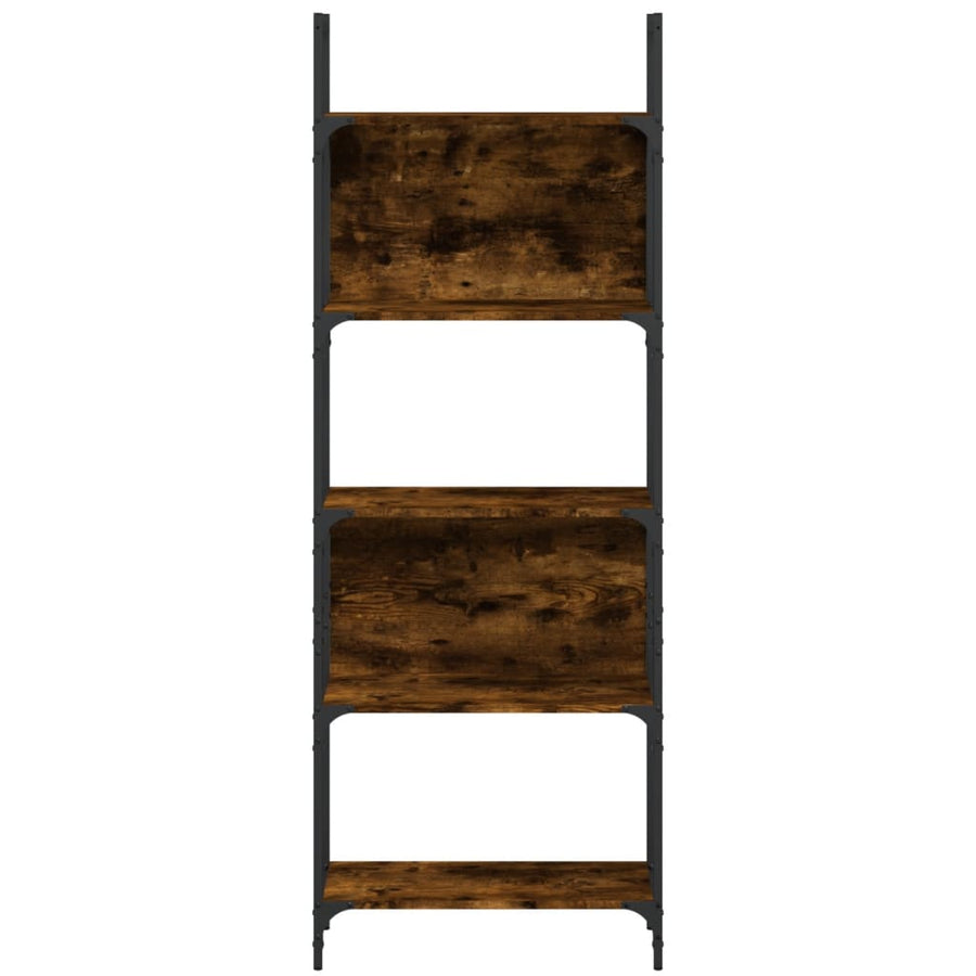 Boekenkast 5-Laags 60,5X24X66,5 Cm Bewerkt Hout 60.5 x 24 x 166.5 cm Gerookt eiken