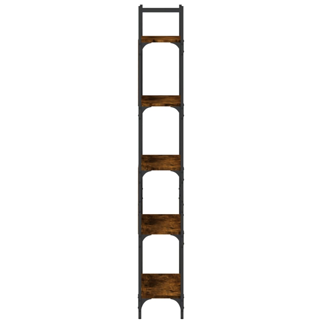 Boekenkast 5-Laags 60,5X24X66,5 Cm Bewerkt Hout 60.5 x 24 x 166.5 cm Gerookt eiken