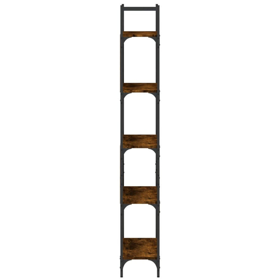 Boekenkast 5-Laags 60,5X24X66,5 Cm Bewerkt Hout 60.5 x 24 x 166.5 cm Gerookt eiken