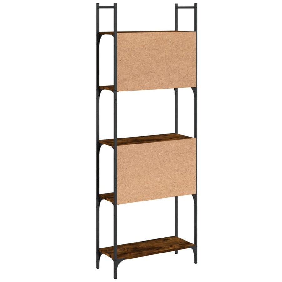 Boekenkast 5-Laags 60,5X24X66,5 Cm Bewerkt Hout 60.5 x 24 x 166.5 cm Gerookt eiken