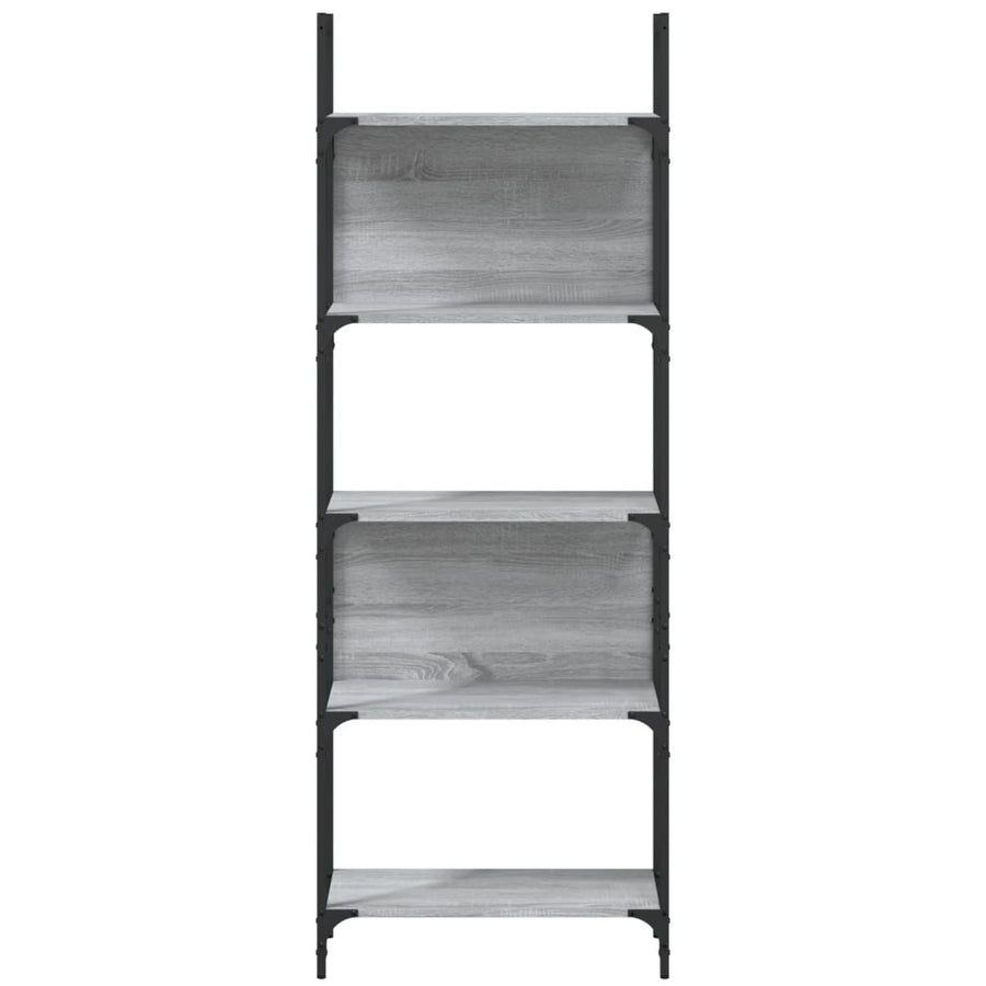 Boekenkast 5-Laags 60,5X24X66,5 Cm Bewerkt Hout 60.5 x 24 x 166.5 cm Grijs sonoma