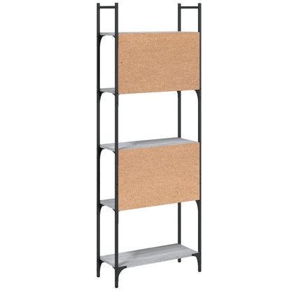 Boekenkast 5-Laags 60,5X24X66,5 Cm Bewerkt Hout 60.5 x 24 x 166.5 cm Grijs sonoma