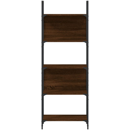 Boekenkast 5-Laags 60,5X24X66,5 Cm Bewerkt Hout Bruineiken 60.5 x 24 x 166.5 cm bruin eikenkleur