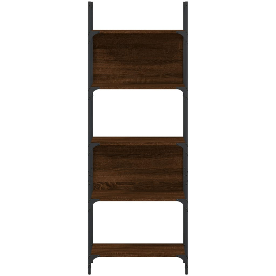 Boekenkast 5-Laags 60,5X24X66,5 Cm Bewerkt Hout Bruineiken 60.5 x 24 x 166.5 cm bruin eikenkleur