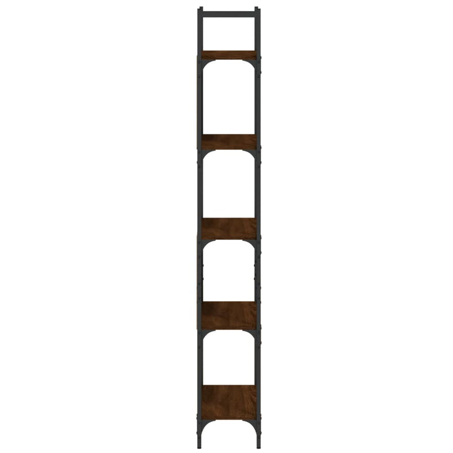 Boekenkast 5-Laags 60,5X24X66,5 Cm Bewerkt Hout Bruineiken 60.5 x 24 x 166.5 cm bruin eikenkleur