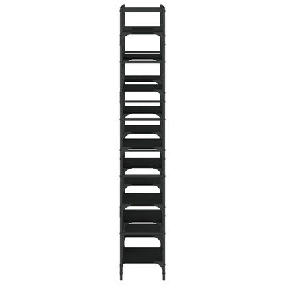 Boekenkast 27,5X28,5X72,5 Cm Bewerkt Hout 127.5 x 28.5 x 172.5 cm Zwart