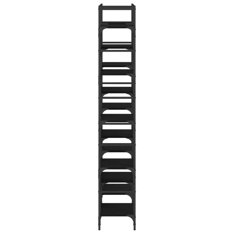 Boekenkast 27,5X28,5X72,5 Cm Bewerkt Hout 127.5 x 28.5 x 172.5 cm Zwart