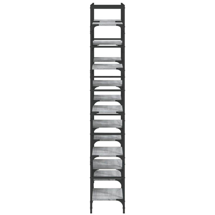 Boekenkast 27,5X28,5X72,5 Cm Bewerkt Hout Eiken 127.5 x 28.5 x 172.5 cm Grijs sonoma