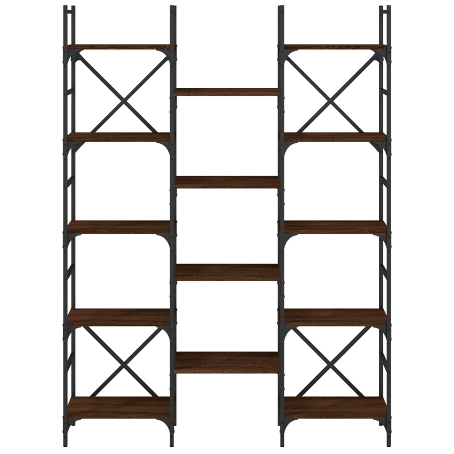 Boekenkast 27,5X28,5X72,5 Cm Bewerkt Hout Bruineikenkleurig 127.5 x 28.5 x 172.5 cm bruin eikenkleur