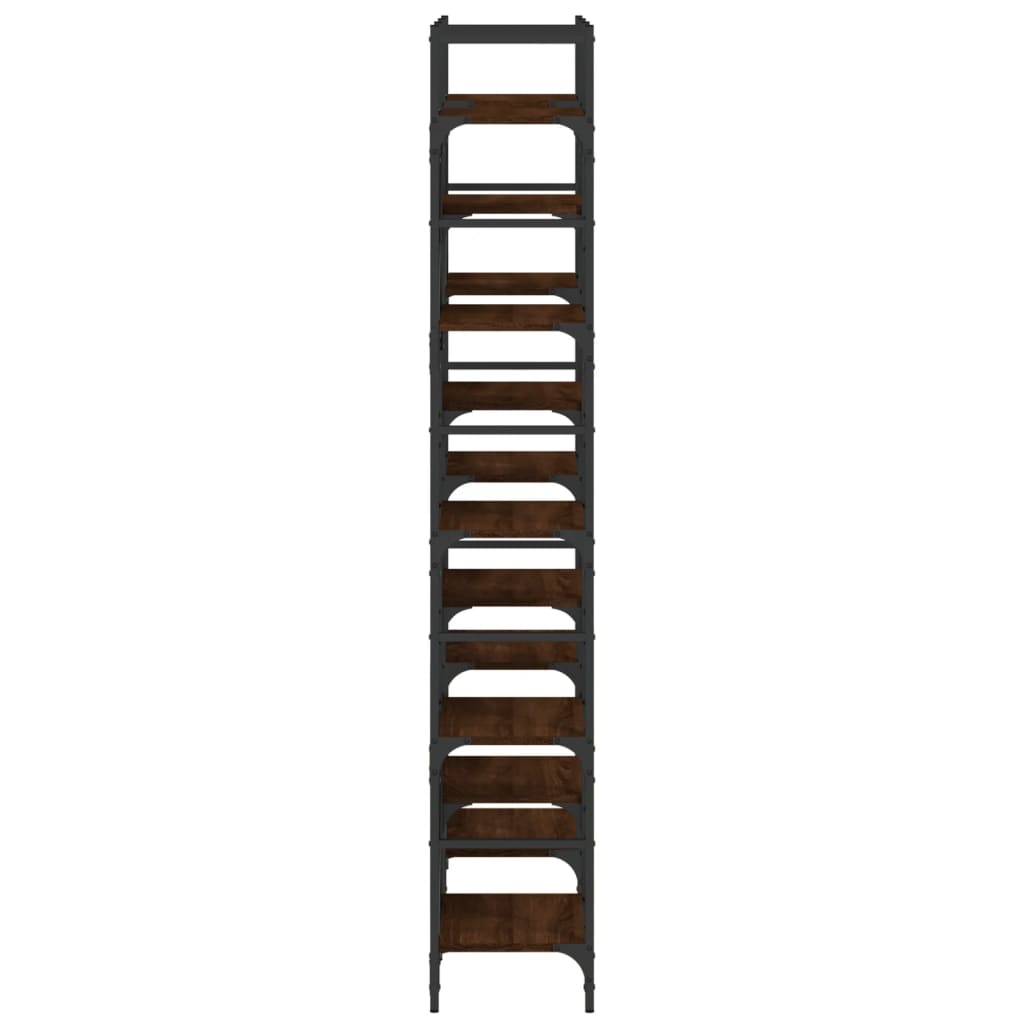 Boekenkast 27,5X28,5X72,5 Cm Bewerkt Hout Bruineikenkleurig 127.5 x 28.5 x 172.5 cm bruin eikenkleur