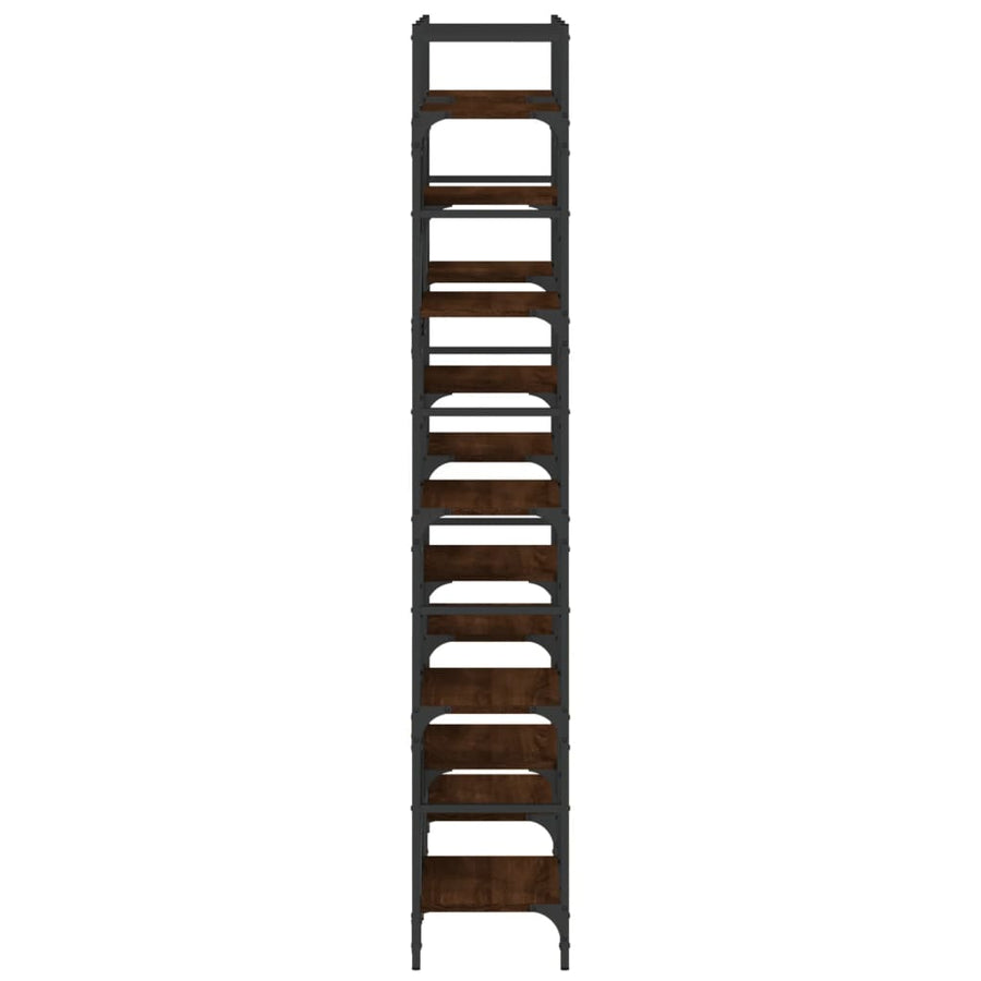 Boekenkast 27,5X28,5X72,5 Cm Bewerkt Hout Bruineikenkleurig 127.5 x 28.5 x 172.5 cm bruin eikenkleur