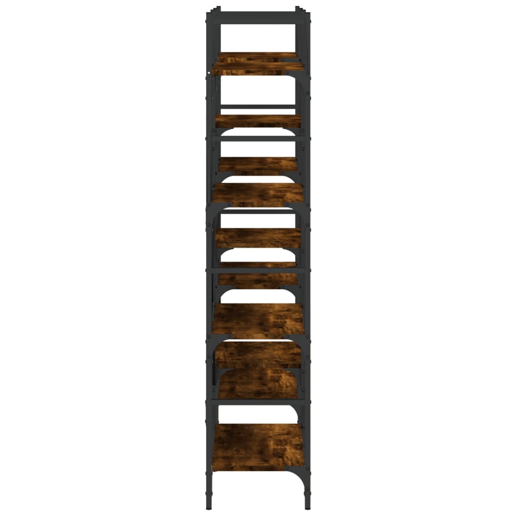Boekenkast 160X28,5X136,5 Cm Bewerkt Hout Kleurig Gerookt Eiken 160 cm