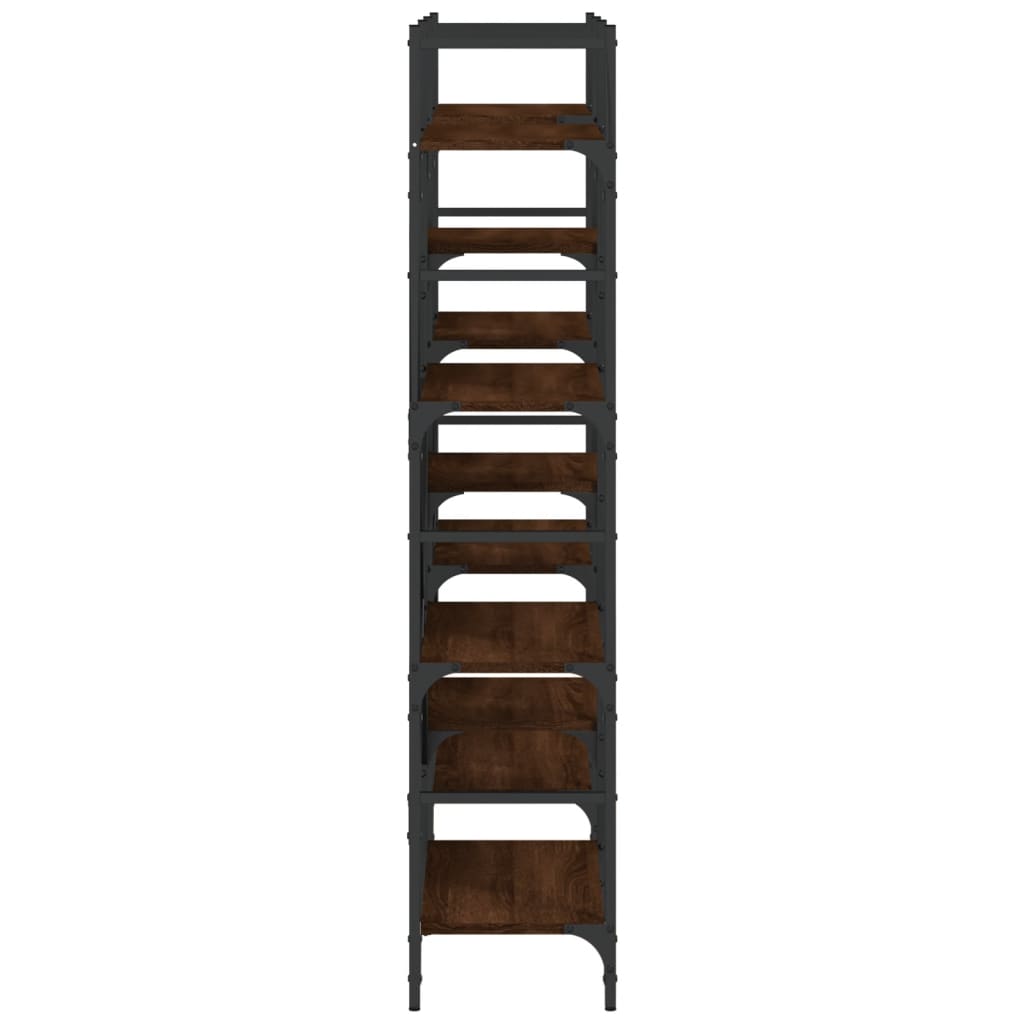 Boekenkast 60X28,5X36,5 Cm Bewerkt Hout Bruineikenkleurig 160 x 28.5 x 136.5 cm bruin eikenkleur