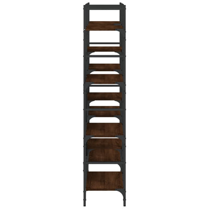 Boekenkast 60X28,5X36,5 Cm Bewerkt Hout Bruineikenkleurig 160 x 28.5 x 136.5 cm bruin eikenkleur
