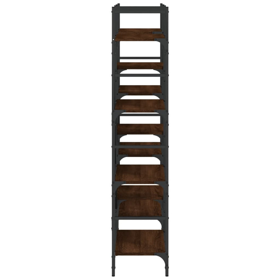 Boekenkast 60X28,5X36,5 Cm Bewerkt Hout Bruineikenkleurig 160 x 28.5 x 136.5 cm bruin eikenkleur