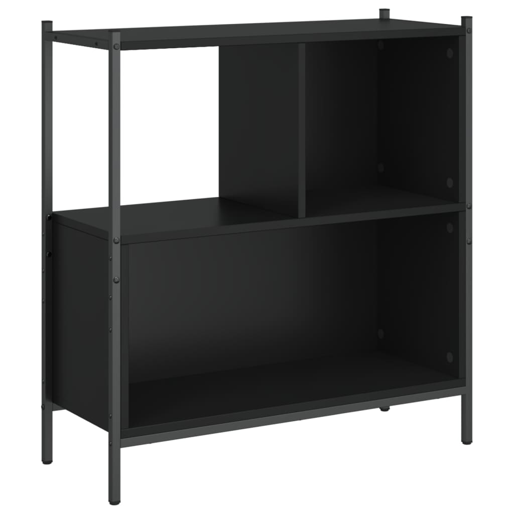 Boekenkast 72X28X77,5 Cm Bewerkt Hout 72 x 28 x 77.5 cm Zwart