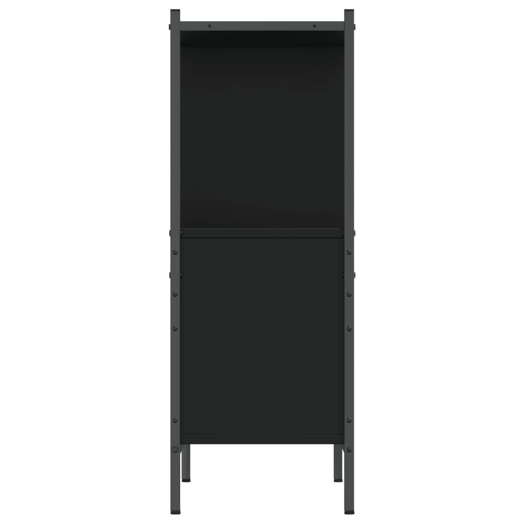 Boekenkast 72X28X77,5 Cm Bewerkt Hout 72 x 28 x 77.5 cm Zwart