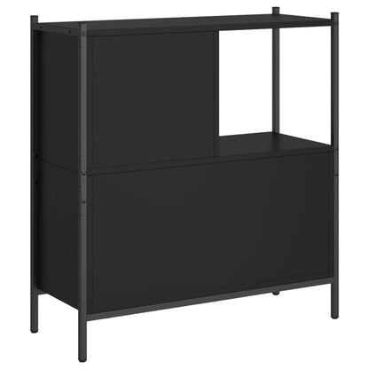 Boekenkast 72X28X77,5 Cm Bewerkt Hout 72 x 28 x 77.5 cm Zwart
