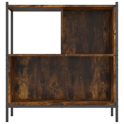 Boekenkast 72X28X77,5 Cm Bewerkt Hout Kleurig 72 x 28 x 77.5 cm Gerookt eiken