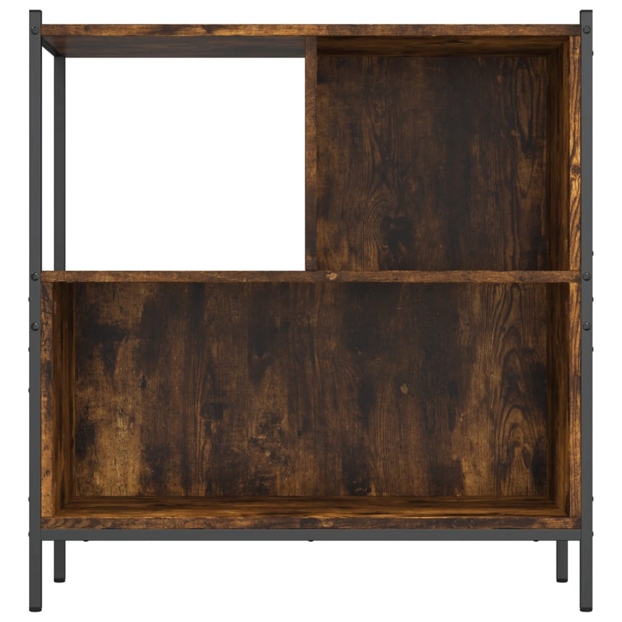 Boekenkast 72X28X77,5 Cm Bewerkt Hout Kleurig 72 x 28 x 77.5 cm Gerookt eiken
