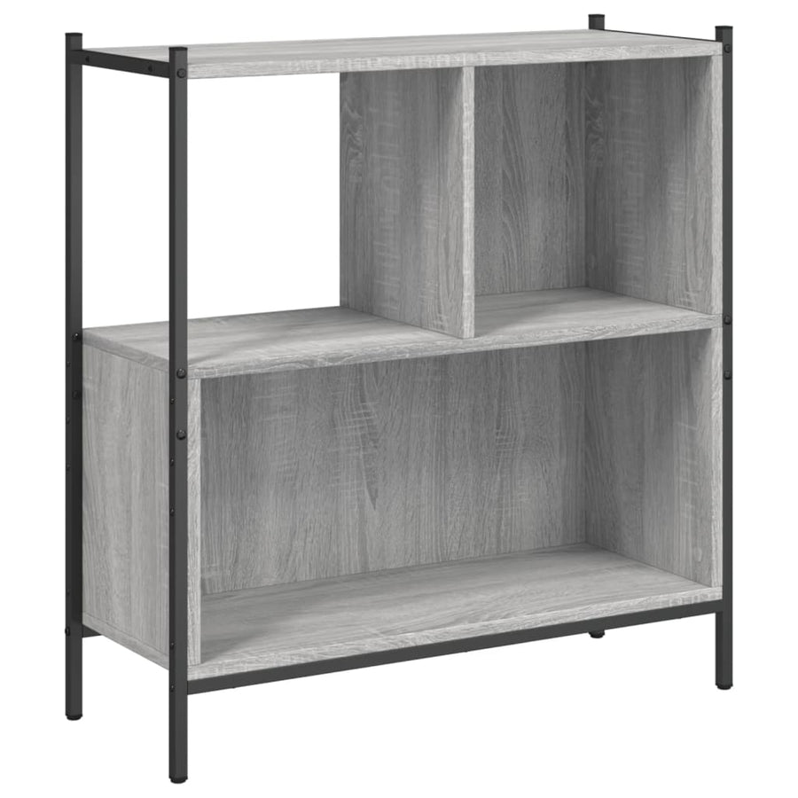Boekenkast 72X28X77,5 Cm Bewerkt Hout Eikenkleur 72 x 28 x 77.5 cm Grijs sonoma