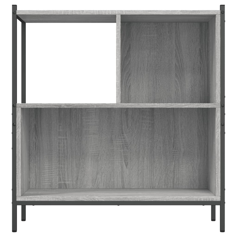 Boekenkast 72X28X77,5 Cm Bewerkt Hout Eikenkleur 72 x 28 x 77.5 cm Grijs sonoma