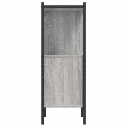 Boekenkast 72X28X77,5 Cm Bewerkt Hout Eikenkleur 72 x 28 x 77.5 cm Grijs sonoma