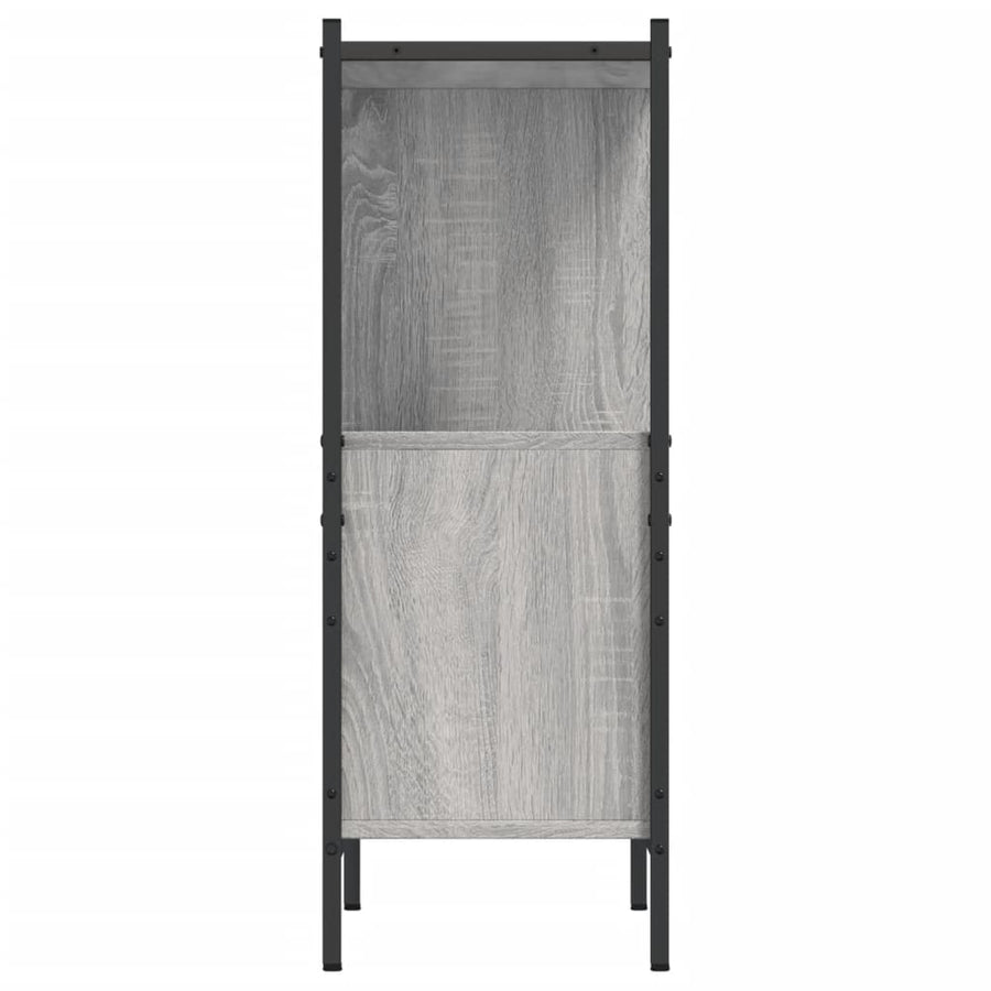 Boekenkast 72X28X77,5 Cm Bewerkt Hout Eikenkleur 72 x 28 x 77.5 cm Grijs sonoma