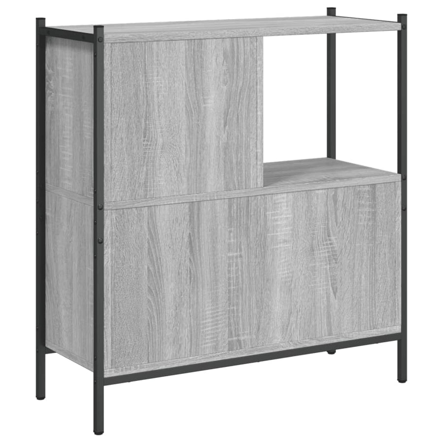Boekenkast 72X28X77,5 Cm Bewerkt Hout Eikenkleur 72 x 28 x 77.5 cm Grijs sonoma