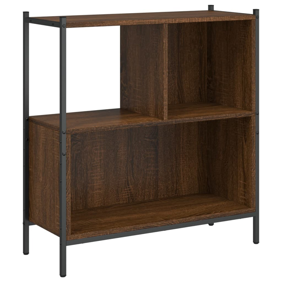 Boekenkast 72X28X77,5 Cm Bewerkt Hout Bruineikenkleurig 72 x 28 x 77.5 cm bruin eikenkleur