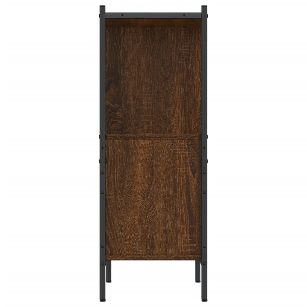 Boekenkast 72X28X77,5 Cm Bewerkt Hout Bruineikenkleurig 72 x 28 x 77.5 cm bruin eikenkleur