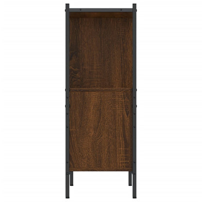 Boekenkast 72X28X77,5 Cm Bewerkt Hout Bruineikenkleurig 72 x 28 x 77.5 cm bruin eikenkleur