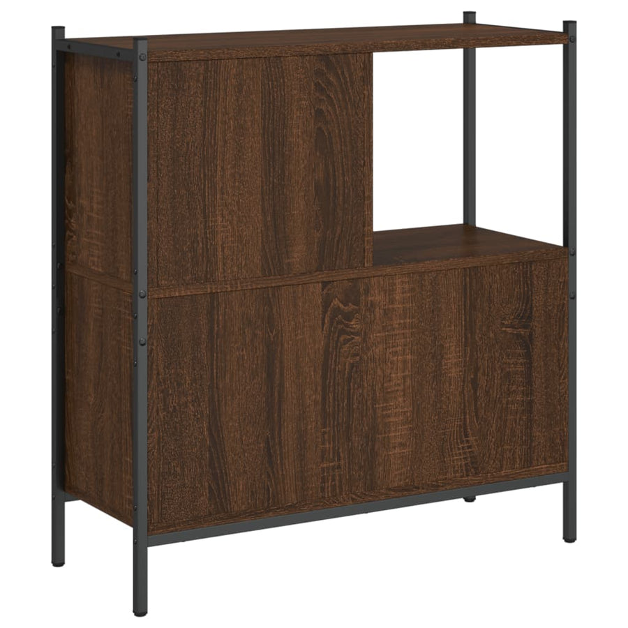 Boekenkast 72X28X77,5 Cm Bewerkt Hout Bruineikenkleurig 72 x 28 x 77.5 cm bruin eikenkleur