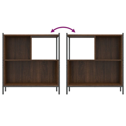 Boekenkast 72X28X77,5 Cm Bewerkt Hout Bruineikenkleurig 72 x 28 x 77.5 cm bruin eikenkleur