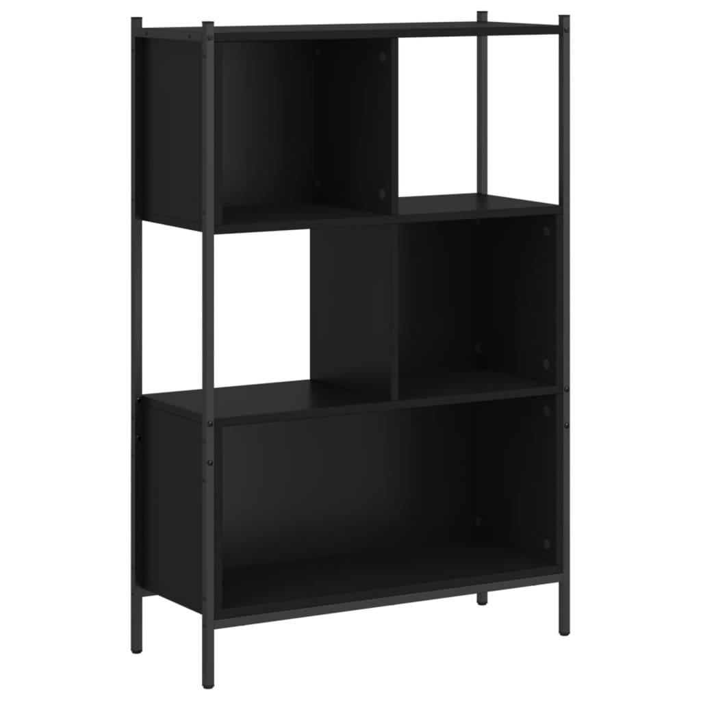 Boekenkast Bewerkt Hout 72 x 28 x 109 cm Zwart