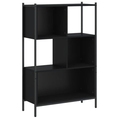 Boekenkast Bewerkt Hout 72 x 28 x 109 cm Zwart