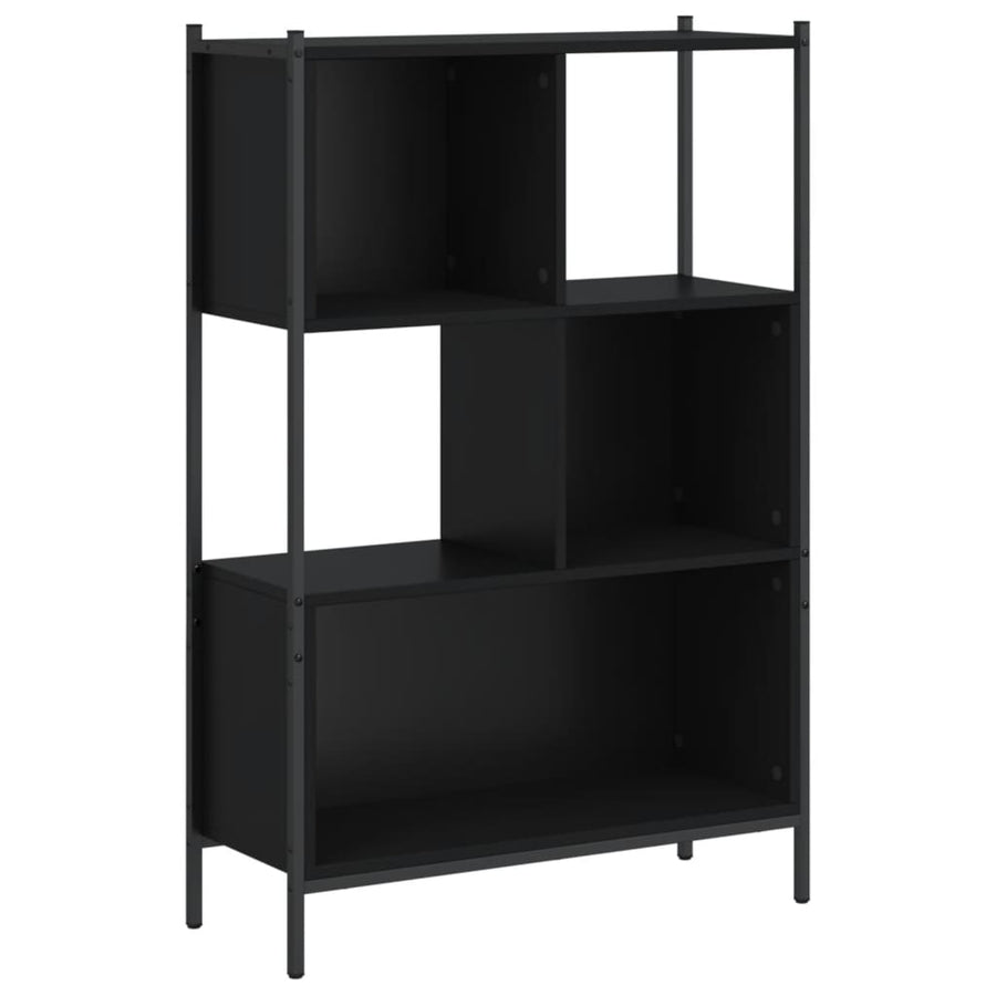 Boekenkast Bewerkt Hout 72 x 28 x 109 cm Zwart