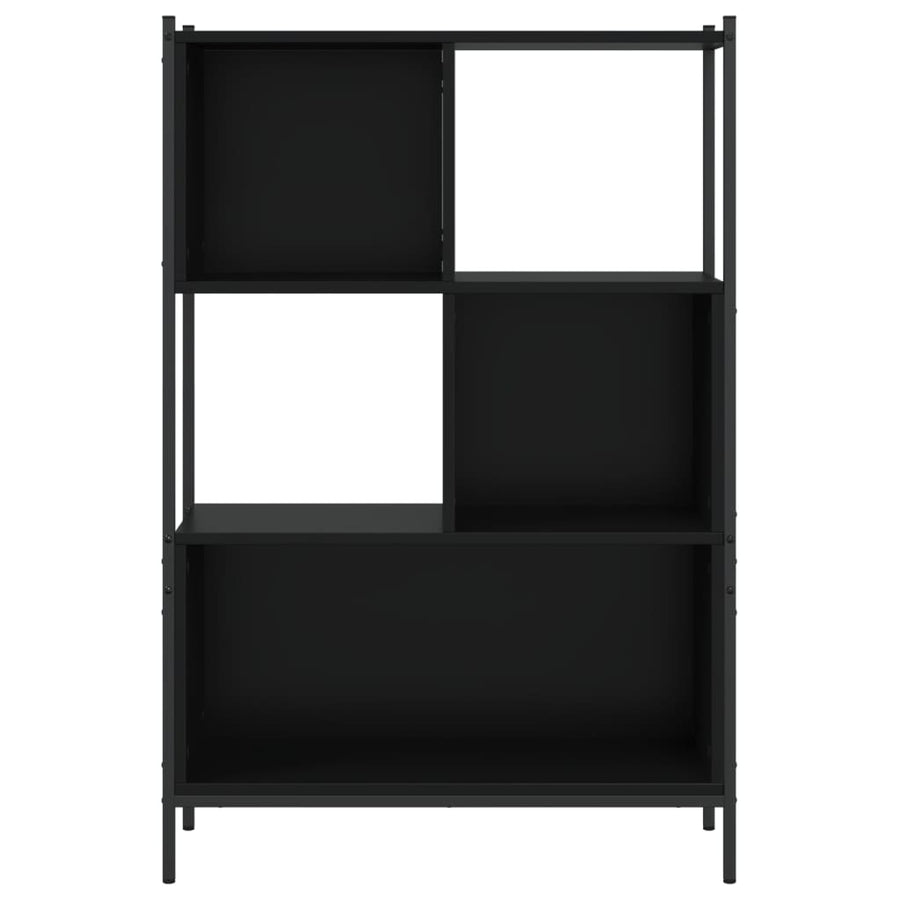 Boekenkast Bewerkt Hout 72 x 28 x 109 cm Zwart
