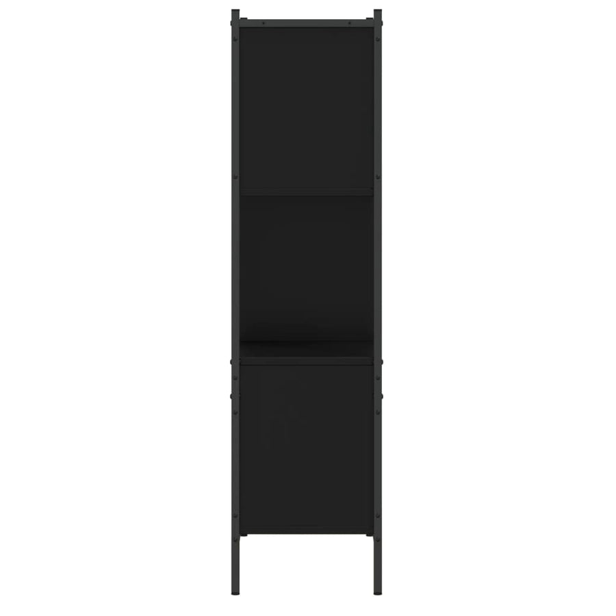 Boekenkast Bewerkt Hout 72 x 28 x 109 cm Zwart
