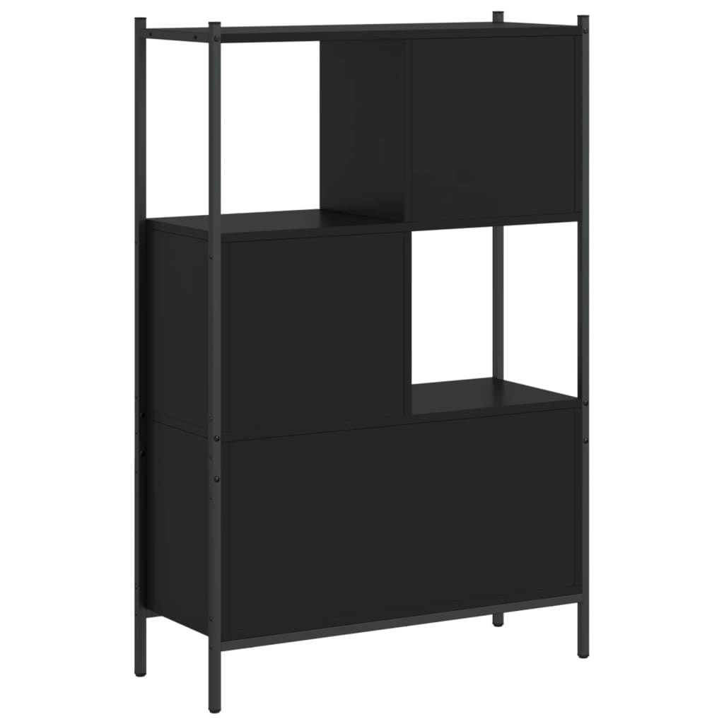 Boekenkast Bewerkt Hout 72 x 28 x 109 cm Zwart