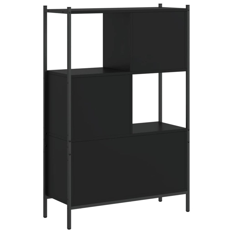 Boekenkast Bewerkt Hout 72 x 28 x 109 cm Zwart