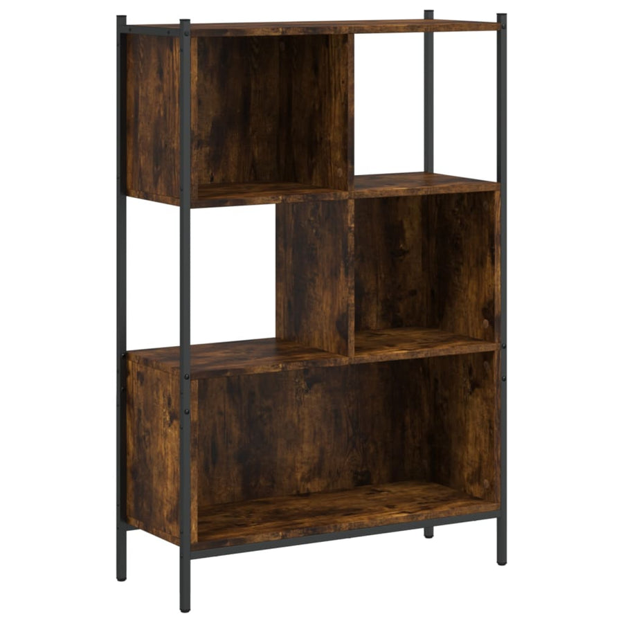 Boekenkast Bewerkt Hout Kleurig 72 x 28 x 109 cm Gerookt eiken