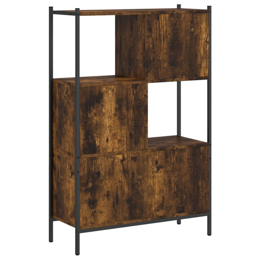 Boekenkast Bewerkt Hout Kleurig 72 x 28 x 109 cm Gerookt eiken